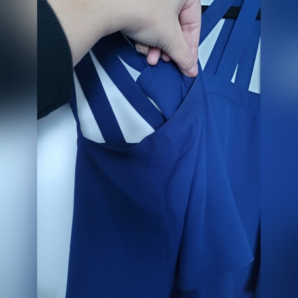 BCBGMAXAZRIA Women's Juliya Tiered Strappy Tank Top Blouse Purple Size Small - Picture 6 of 12